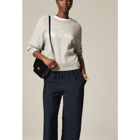 NWOT Limited-edition The New Yorker X J.Crew cashmere crewneck sweater , Sm $170 - Picture 2 of 8